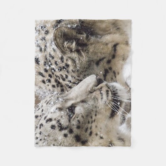 Snow Leopard Cuddle Fleece Deken (Voorkant)