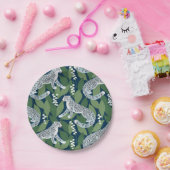 Snow Leopard en Lily van de Vallei Papieren Bordje (Feest)