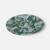 Snow Leopard en Lily van de Vallei Papieren Bordje (Gekanteld)