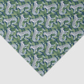 Snow Leopard en Lily van de Vallei Tissuepapier (Detail)