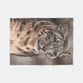 Snow Leopard Fleece Blanket Deken (Voorkant (Horizontaal))