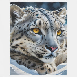 Snow Leopard Fleece Deken