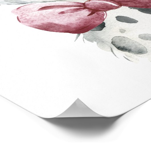 Snow Leopard Floral Baby | Nursery Print (Hoek)