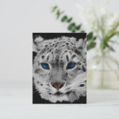 Snow Leopard Fractal Briefkaart (Staand voorkant)