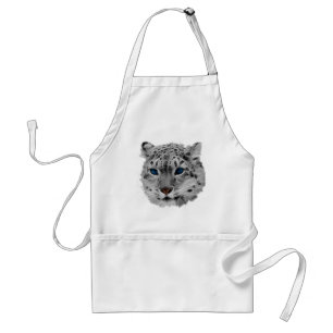 Snow Leopard Fractal Standaard Schort