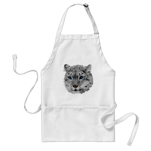 Snow Leopard Fractal Standaard Schort (Voorkant)
