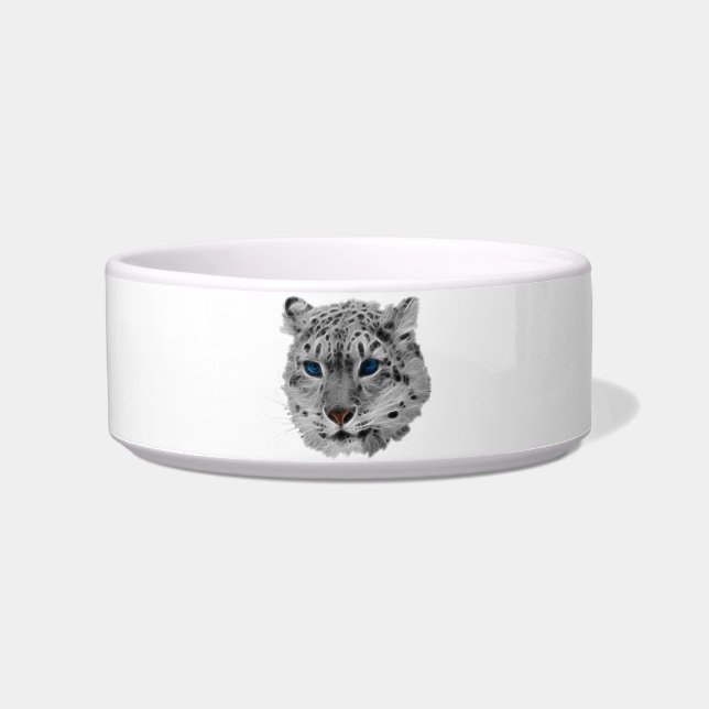Snow Leopard Fractal Voerbakje (Voorkant)