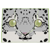 Snow Leopard Gift Bag Large Cadeautasje (Voorkant)