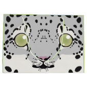 Snow Leopard Gift Bag Large Cadeautasje (Achterkant)