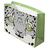 Snow Leopard Gift Bag Large Cadeautasje (Achterkant Gekanteld)