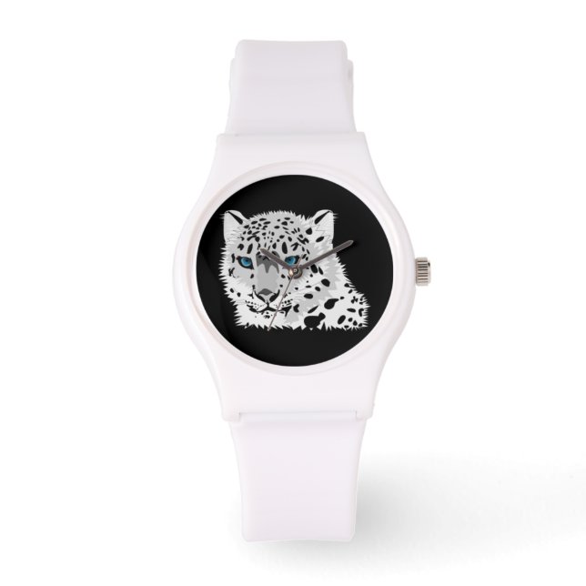 Snow Leopard Horloge (Voorkant)