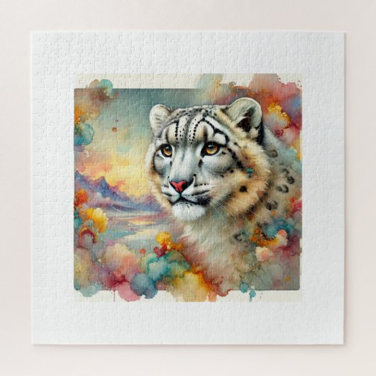 Snow Leopard Irbis 200824AREF143 - Watercolor Legpuzzel (Verticaal)