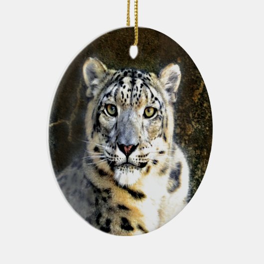 Snow Leopard Keramisch Ornament (Rechts)