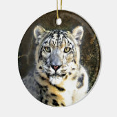 Snow Leopard Keramisch Ornament (Links)