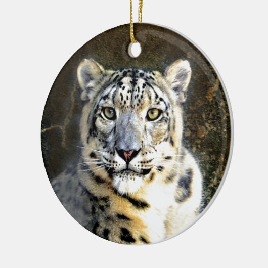 Snow Leopard Keramisch Ornament (Links)