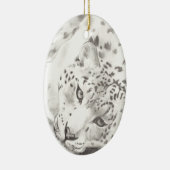 Snow Leopard Keramisch Ornament (Rechts)