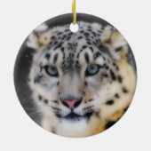 Snow Leopard Keramisch Ornament (Achterkant)