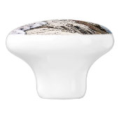 Snow Leopard Keramische Knop (Zijkant)