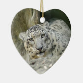 Snow Leopard-kerstversiering Keramisch Ornament (Rechts)