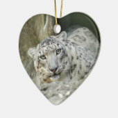 Snow Leopard-kerstversiering Keramisch Ornament (Links)
