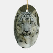 Snow Leopard-kerstversiering Keramisch Ornament (Rechts)