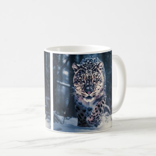 Snow Leopard Koffiemok (Voorkant rechts)
