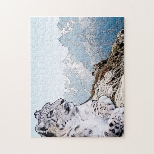 Snow Leopard Legpuzzel (Verticaal)
