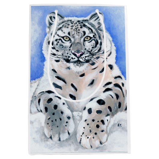 Snow Leopard Medium Cadeauzakje (Voorkant)