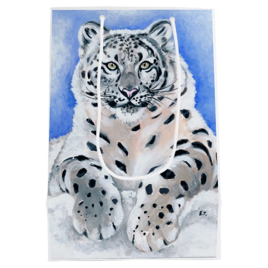 Snow Leopard Medium Cadeauzakje (Achterkant)