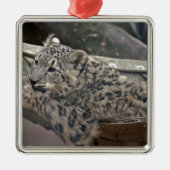 Snow Leopard Metalen Ornament (Voorkant)
