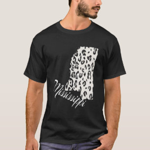 Snow Leopard Mississippi Home State T-shirt
