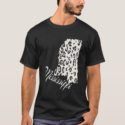 Snow Leopard Mississippi Home State T-shirt (Voorkant)
