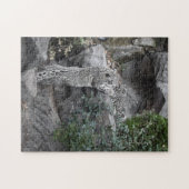 Snow Leopard Moeder en Cub Legpuzzel (Horizontaal)