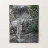 Snow Leopard Moeder en Cub Legpuzzel (Verticaal)