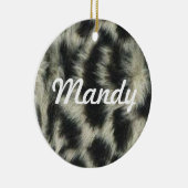 Snow Leopard Name Ornament (Rechts)