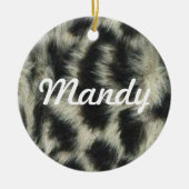 Snow Leopard Name Ornament (Voorkant)
