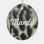Snow Leopard Name Ornament (Links)
