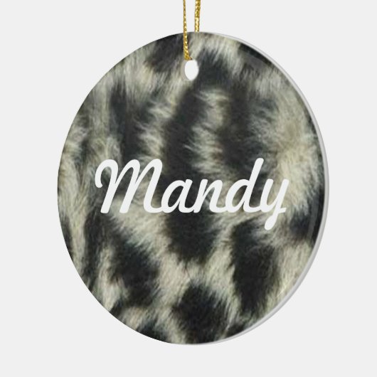 Snow Leopard Name Ornament (Links)