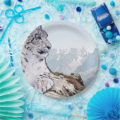 Snow Leopard Papieren Bordje (Feest)