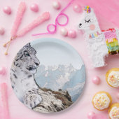 Snow Leopard Papieren Bordje (Feest)