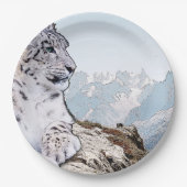Snow Leopard Papieren Bordje (Voorkant)