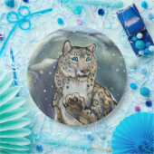 Snow Leopard Papieren Bordje (Feest)
