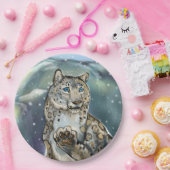 Snow Leopard Papieren Bordje (Feest)