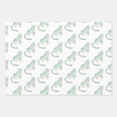 Snow Leopard Pattern Blue Inpakpapier Vel (Voorkant 3)