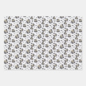 Snow Leopard Pattern Blue Inpakpapier Vel (Voorkant 2)