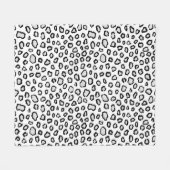 Snow Leopard Pattern Fleece Deken (Voorkant (Horizontaal))