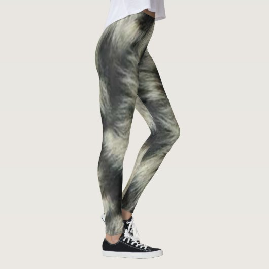 Snow Leopard Pattern Print Leggings (Rechts)