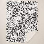 Snow Leopard Pattern Sherpa Deken (Voorkant)
