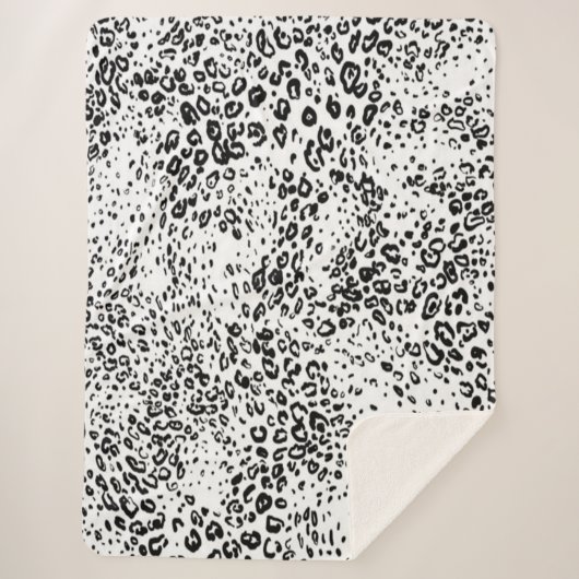 Snow Leopard Pattern Sherpa Deken (Voorkant)