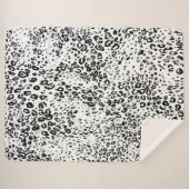 Snow Leopard Pattern Sherpa Deken (Voorkant (horizontaal))